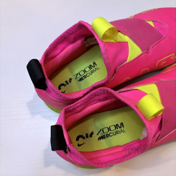 Nike Jr Zoom Vapor 15 Academy IC Neon Pink‎ Soccer Shoes US Size 5.5Y DJ5619-605 - Picture 9 of 10